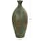 23.5" Rustic Green & Brown Antique-Style Ceramic Vase